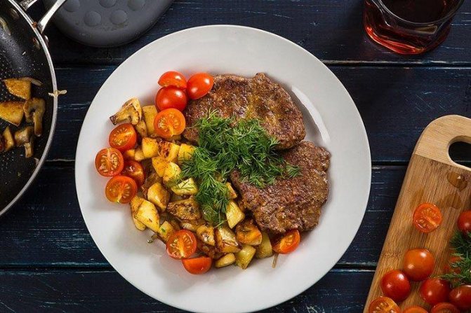 Відбивні з яловичини з пивним соусом